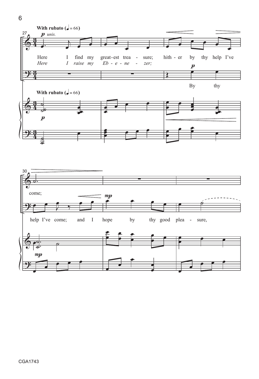 Come, Thou Fount - SAB Come, Thou Fount - SAB 3-Part scores gallery preview page 6