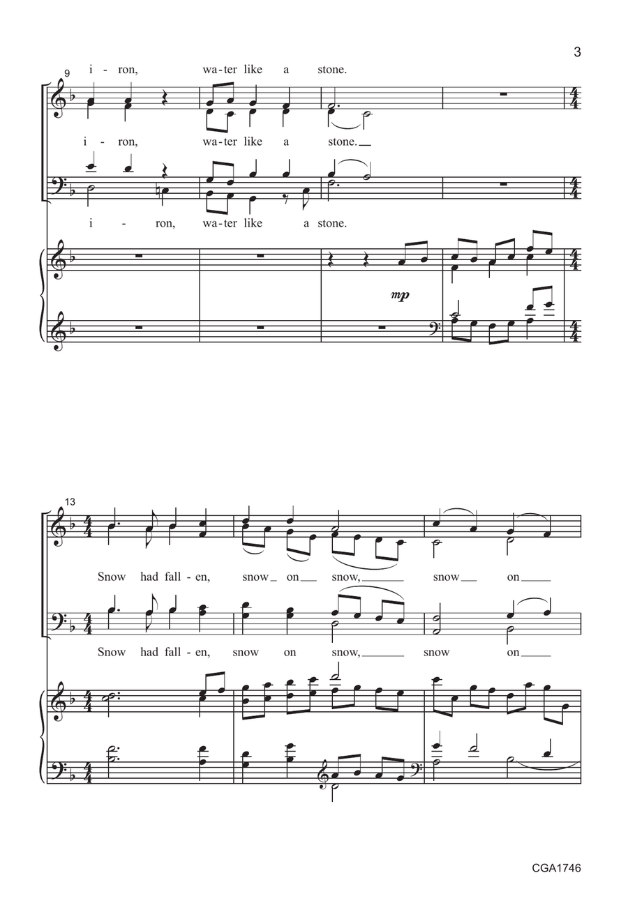 In the Bleak Midwinter - SATB 4-Part scores gallery preview page 3