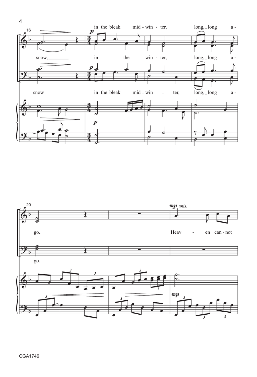 In the Bleak Midwinter - SATB 4-Part scores gallery preview page 4