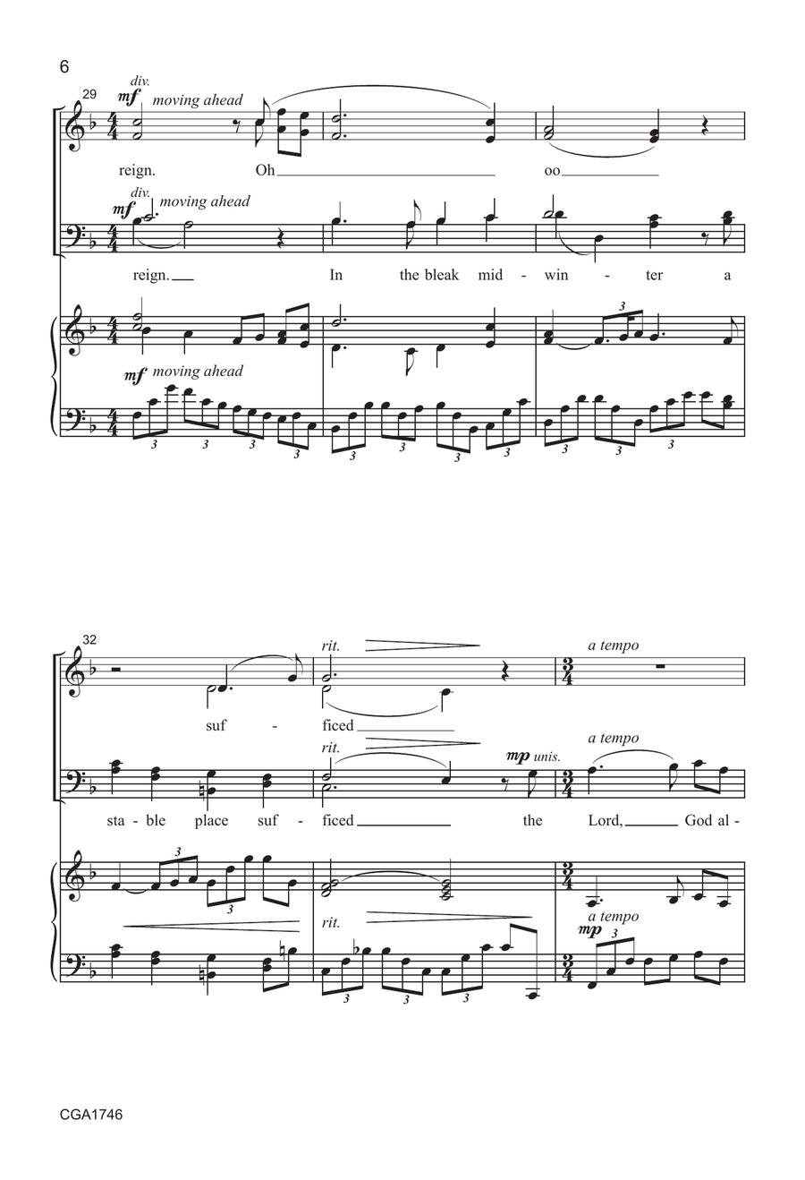 In the Bleak Midwinter - SATB 4-Part scores gallery preview page 6
