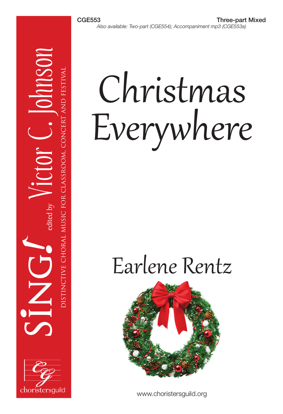 Christmas Everywhere - Three-part Mixed 3-Part scores gallery preview page 1