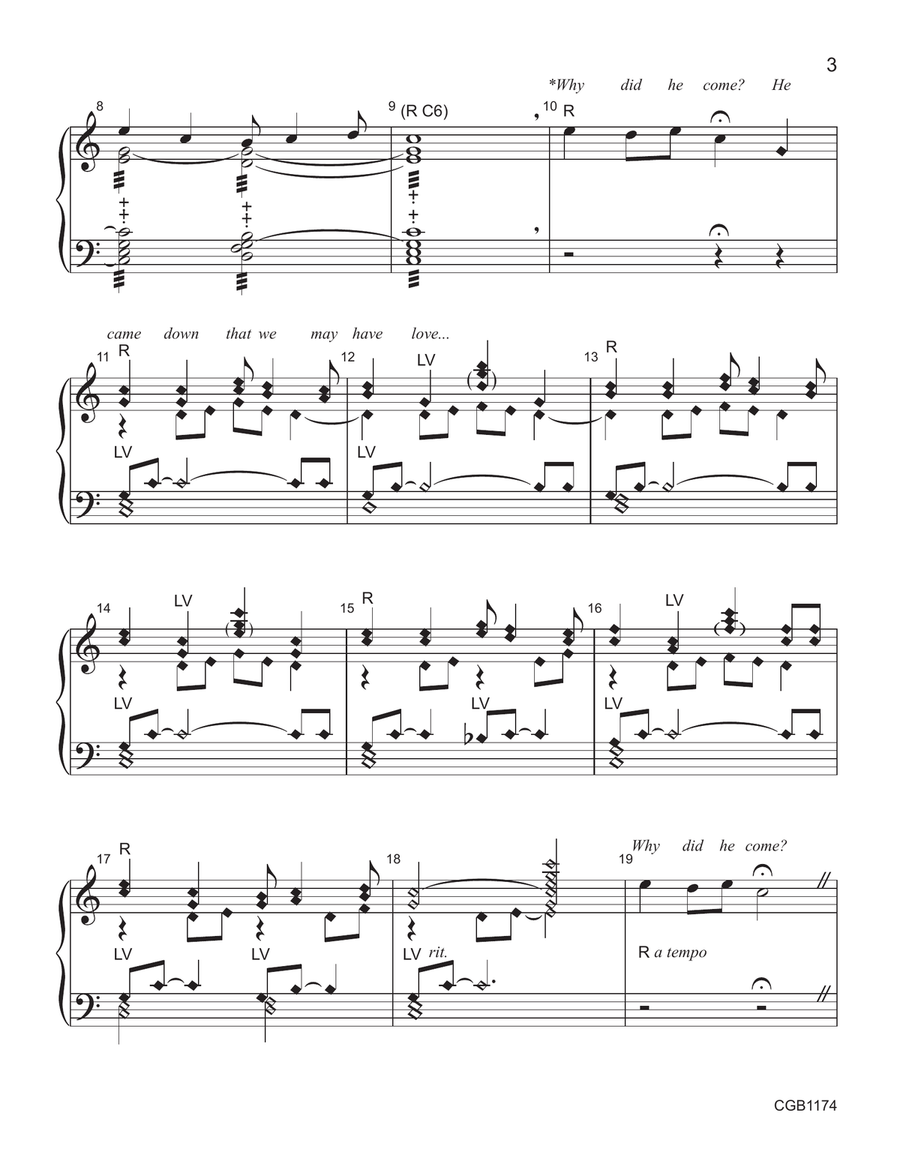 He Came Down - 2-3 octaves 3-Octaves scores gallery preview page 3