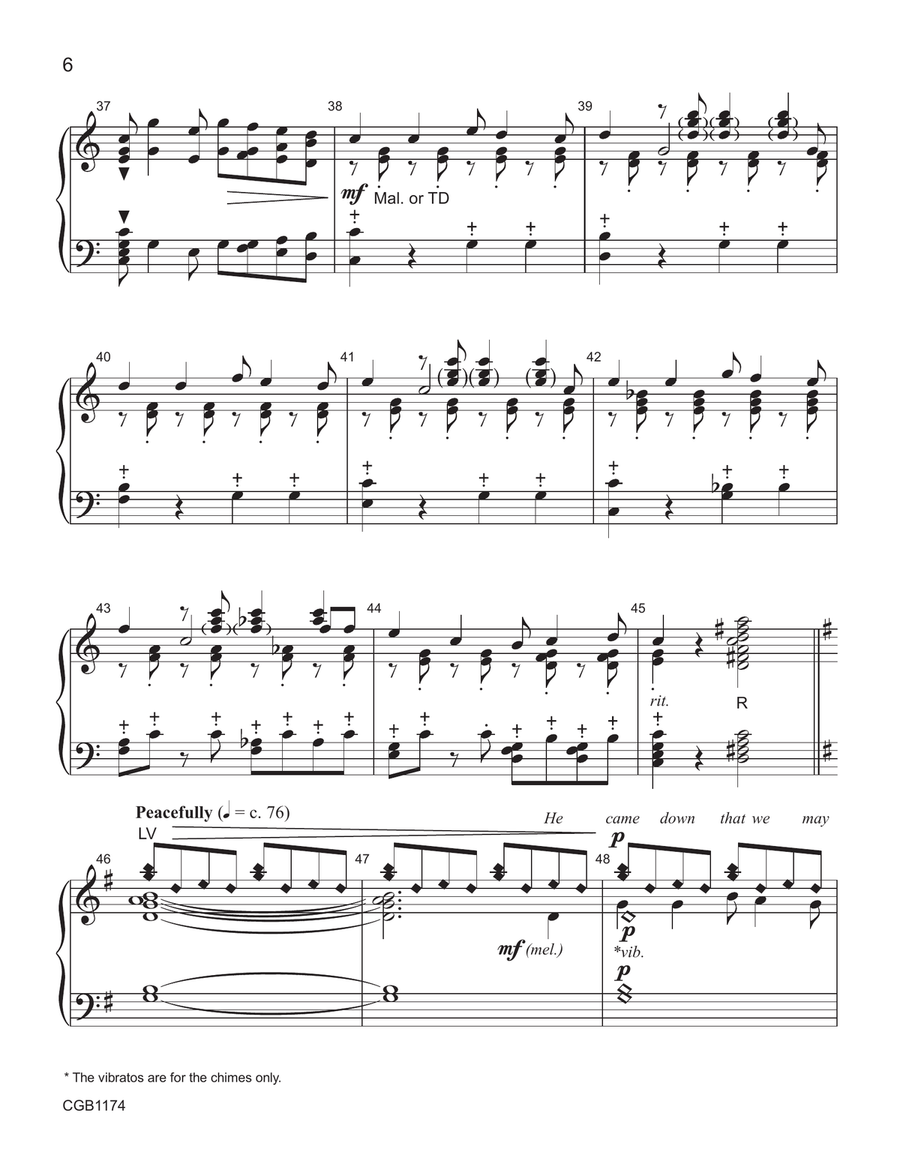 He Came Down - 2-3 octaves 3-Octaves scores gallery preview page 6