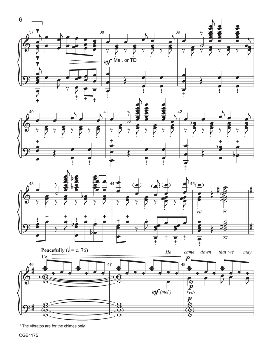 He Came Down - 3-5 octaves 5-Octaves scores gallery preview page 6