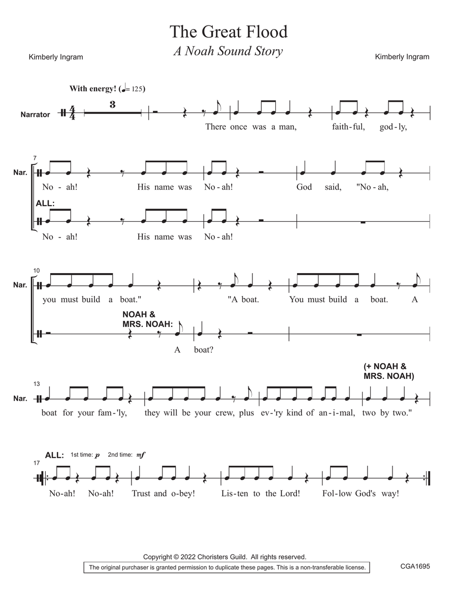 The Great Flood (A Noah Sound Story) Choir scores gallery preview page 4