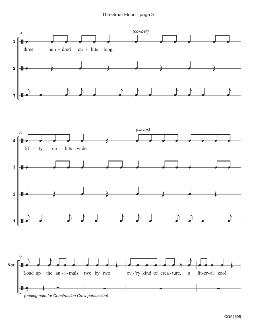 The Great Flood (A Noah Sound Story) Choir scores gallery preview page 6