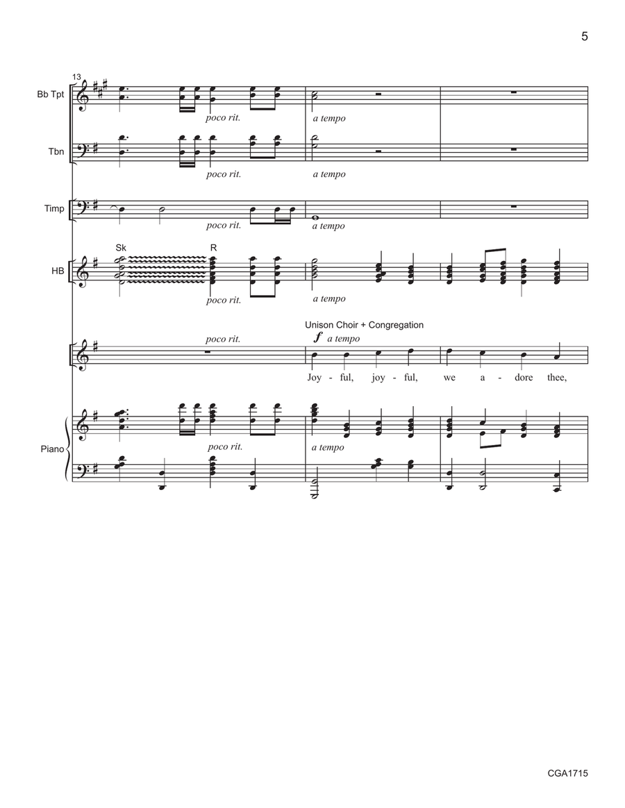 Joyful, Joyful, We Adore Thee (Full Score and Reproducible Parts) - SAT SAT scores gallery preview page 5