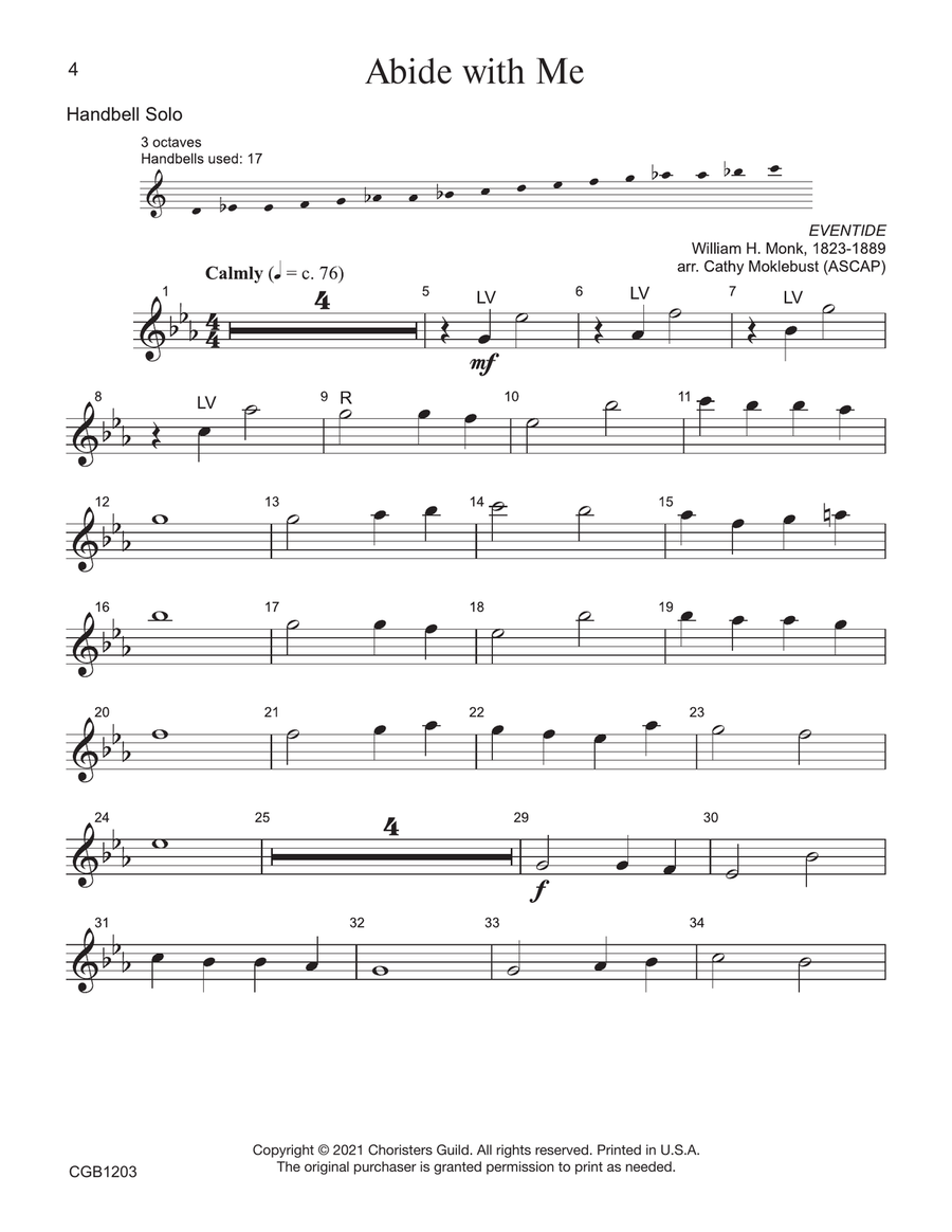 Sacred Solos for Bell Tree, Set 1 - Solo Handbells Handbell scores gallery preview page 6