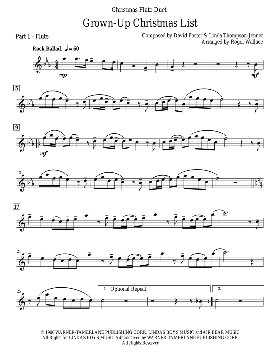 Grown-Up Christmas List Grown-Up Christmas List Flute Duet scores gallery preview page 4