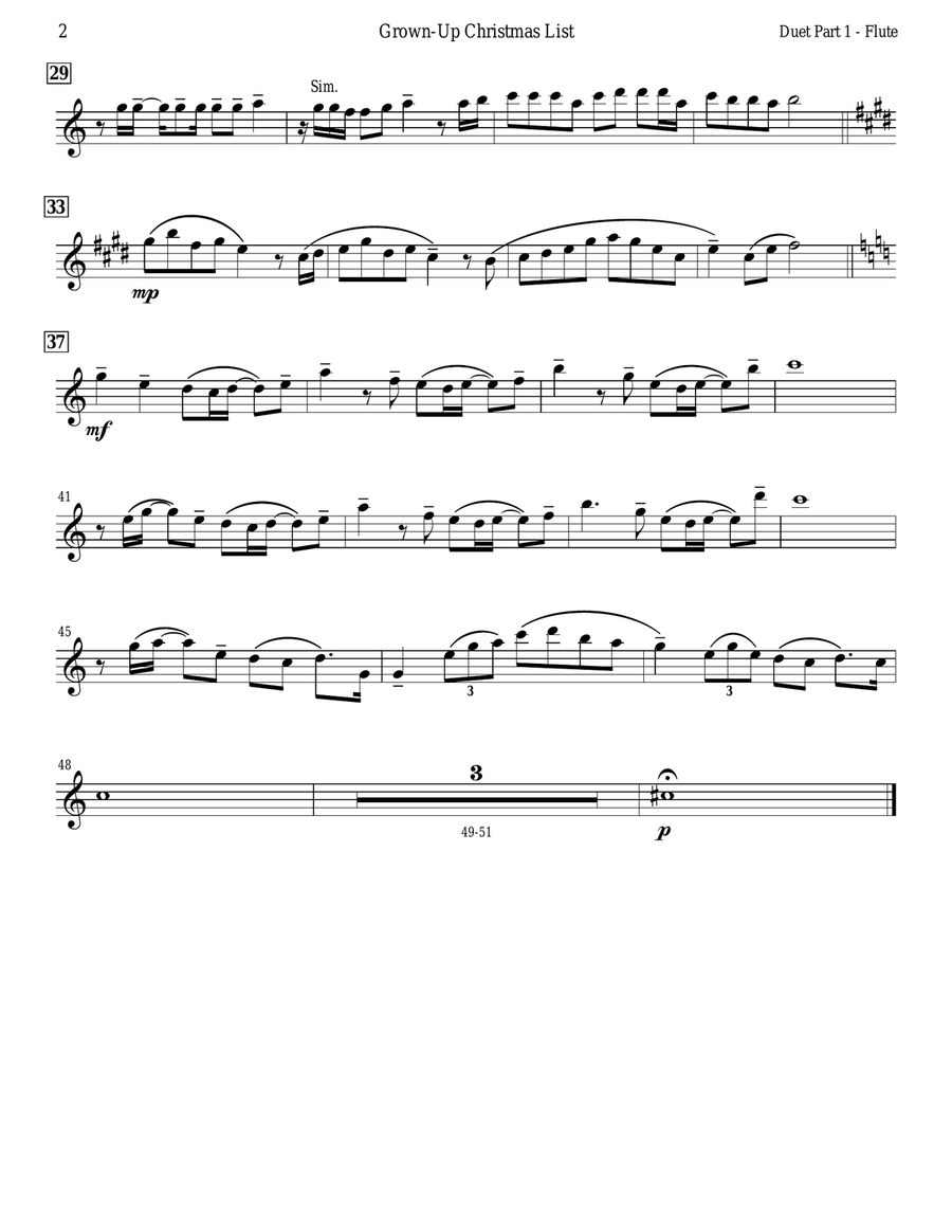 Grown-Up Christmas List Grown-Up Christmas List Flute Duet scores gallery preview page 5