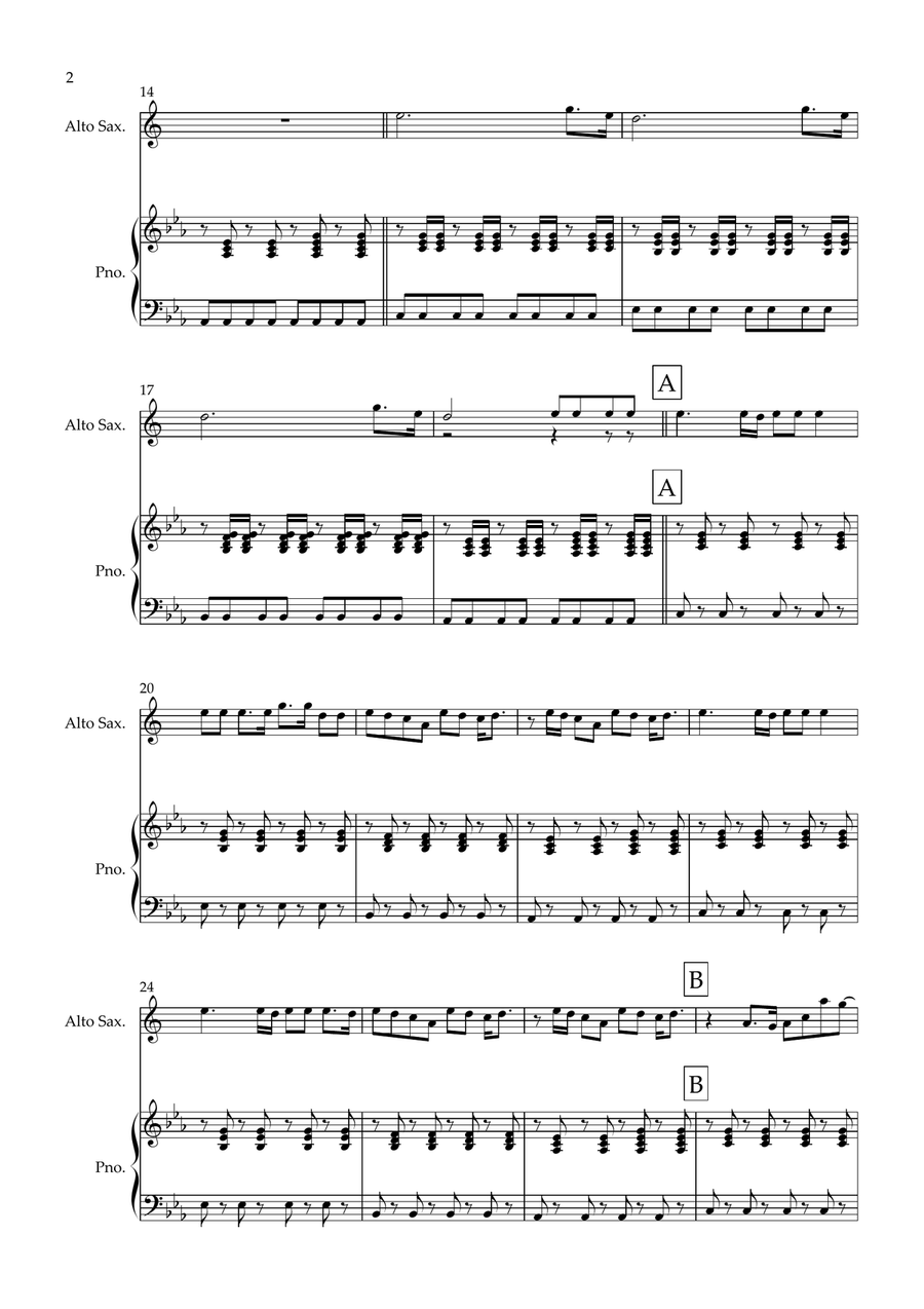 Counting Stars Counting Stars Alto Saxophone scores gallery preview page 2
