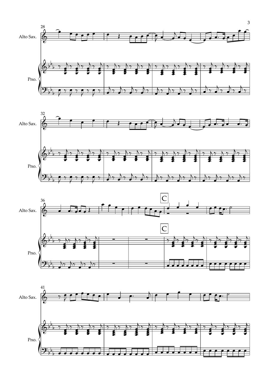Counting Stars Counting Stars Alto Saxophone scores gallery preview page 3