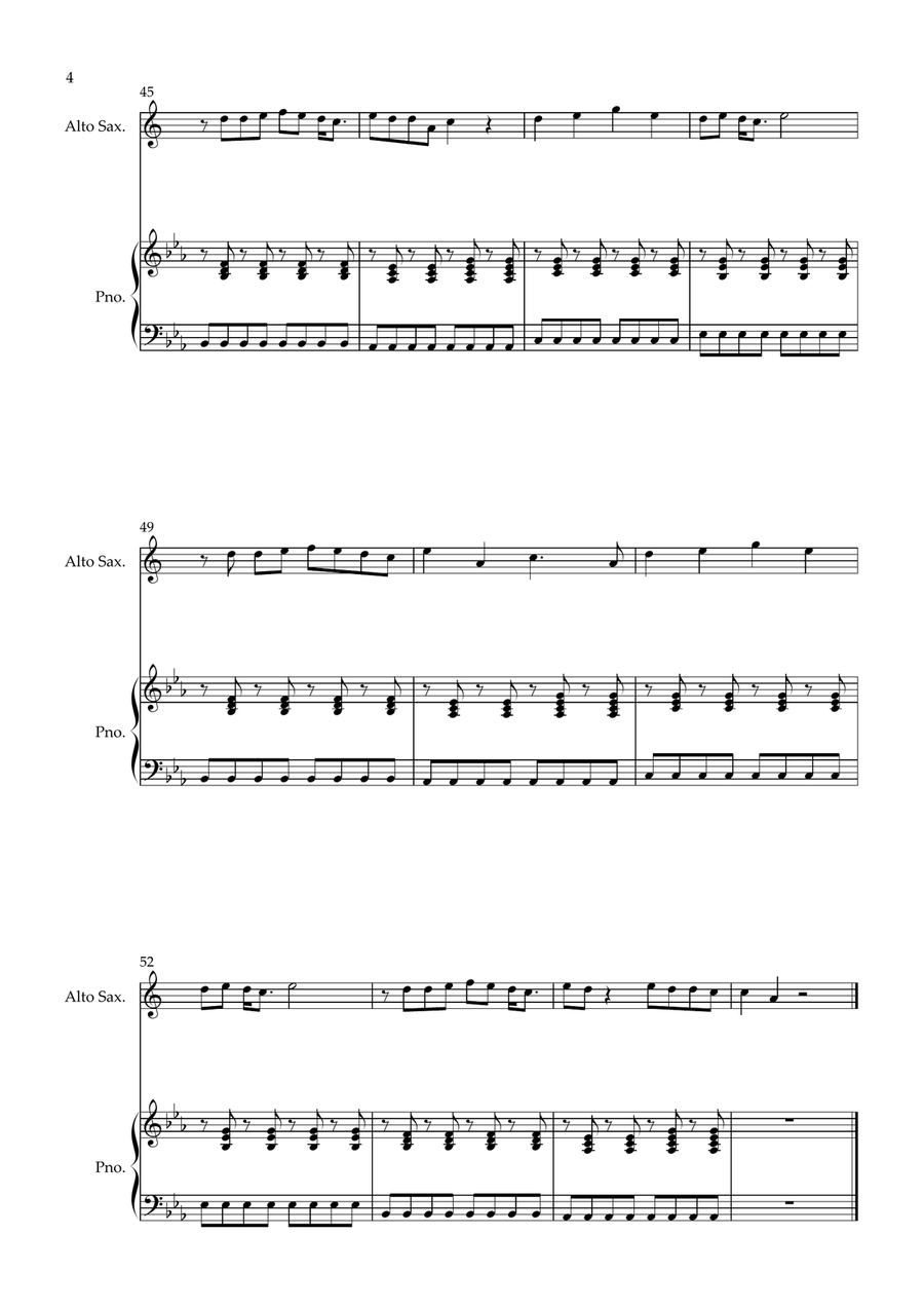 Counting Stars Counting Stars Alto Saxophone scores gallery preview page 4