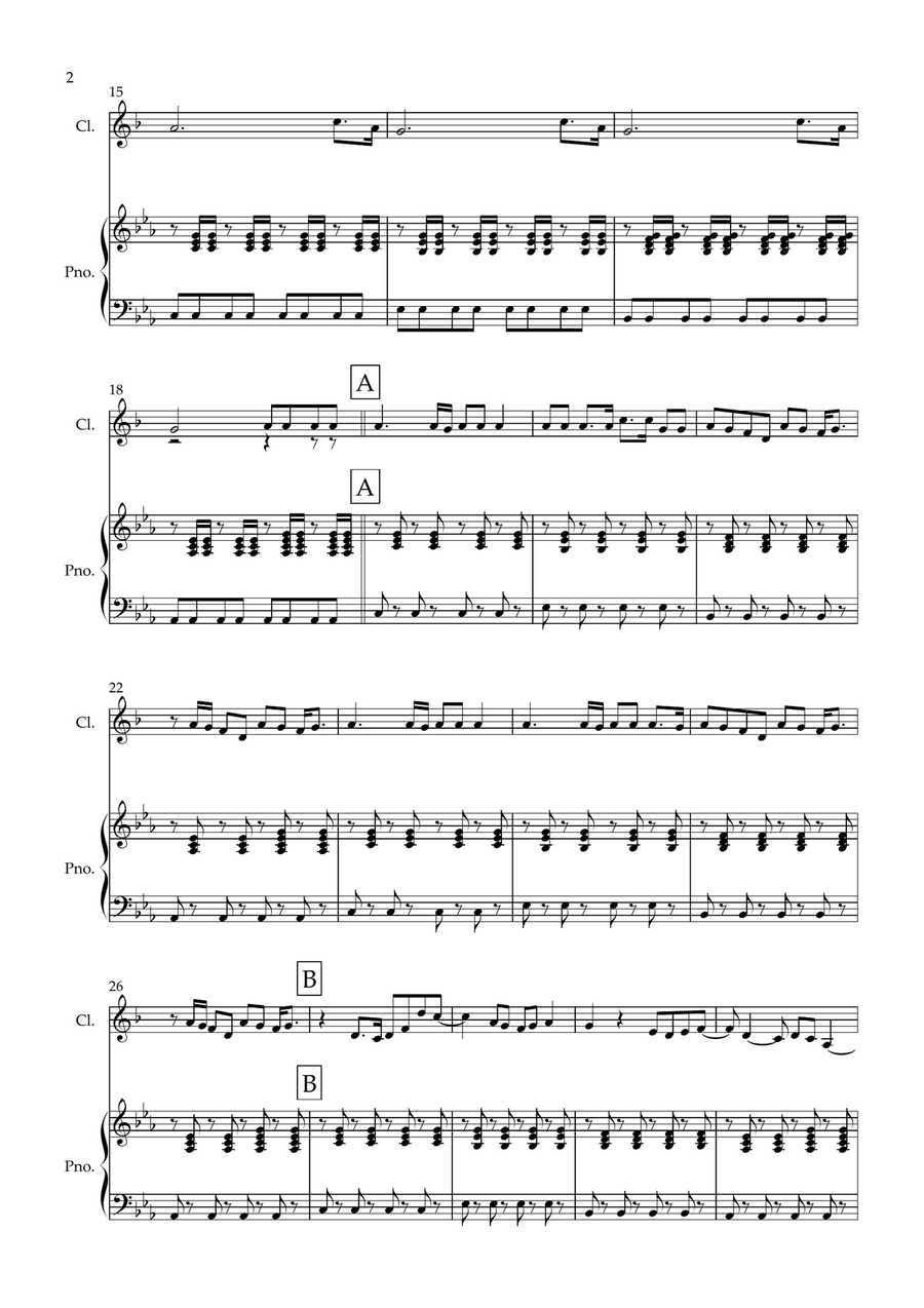 Counting Stars Counting Stars Clarinet Solo scores gallery preview page 2