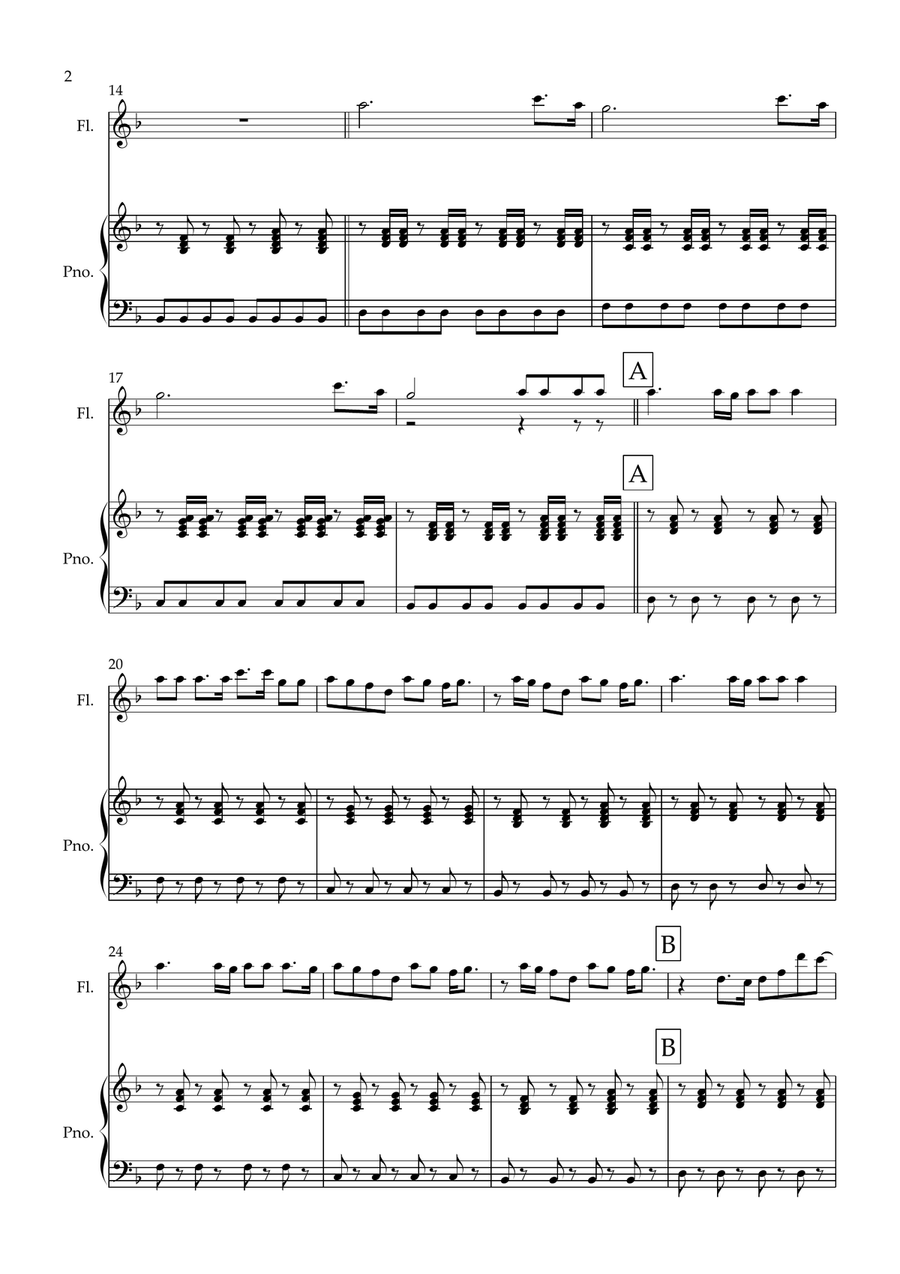 Counting Stars Counting Stars Flute Solo scores gallery preview page 2