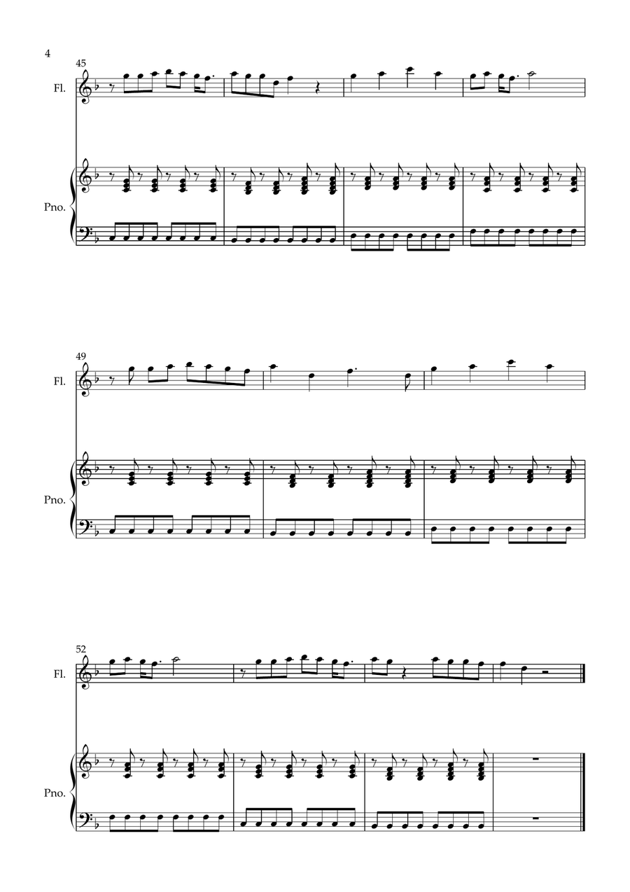 Counting Stars Counting Stars Flute Solo scores gallery preview page 4