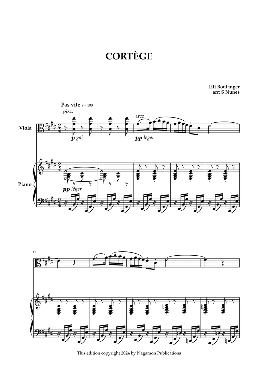 Cortege Cortege Viola scores gallery preview page 1