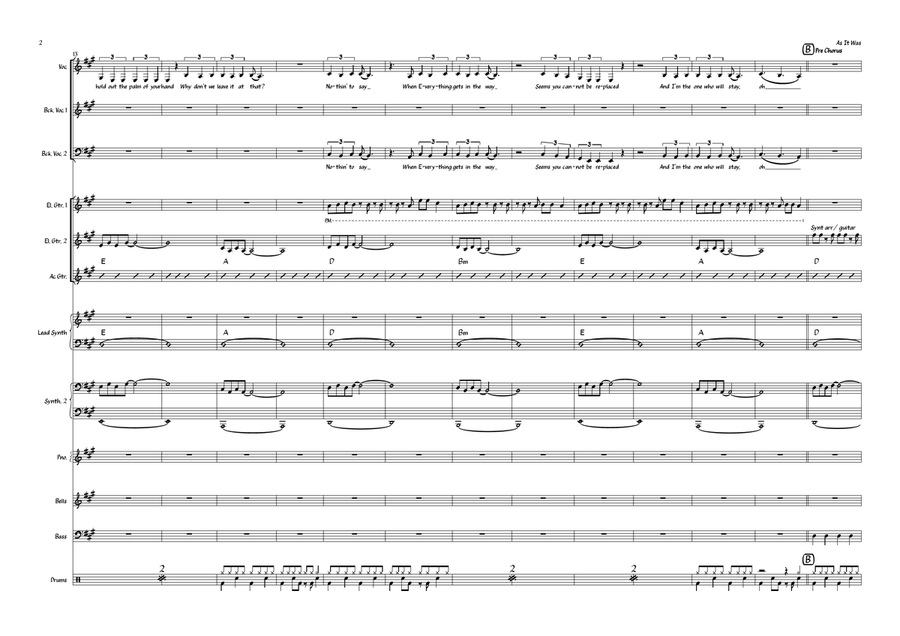 As It Was Large Ensemble scores gallery preview page 2
