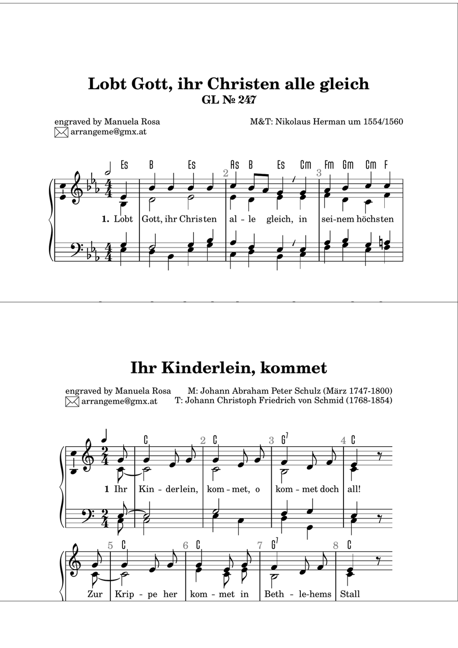 Gottesloblieder Collection Weihnachten: 238, 239, 241, 243, 247, 248, 249, 799 Organ Solo scores gallery preview page 5