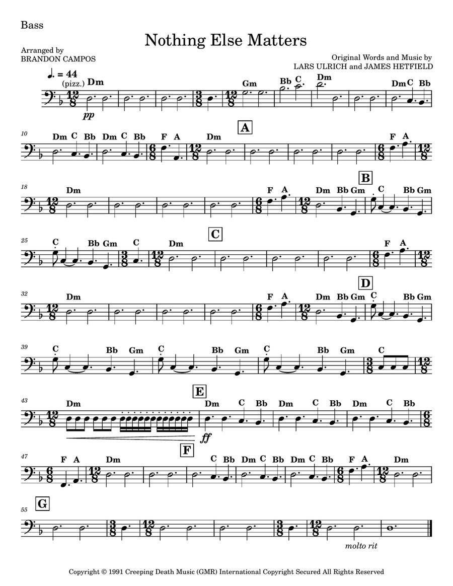 Nothing Else Matters Nothing Else Matters Small Ensemble scores gallery preview page 1