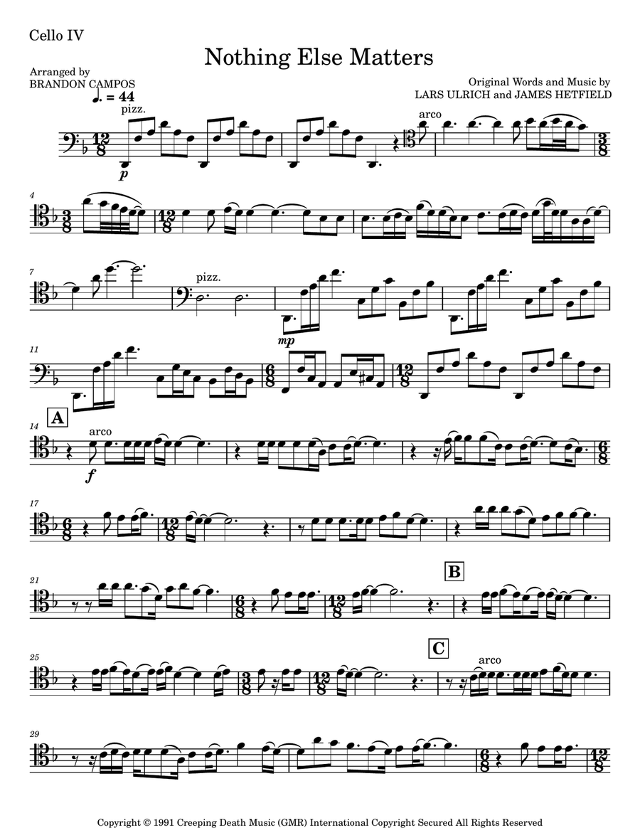 Nothing Else Matters Nothing Else Matters Small Ensemble scores gallery preview page 2