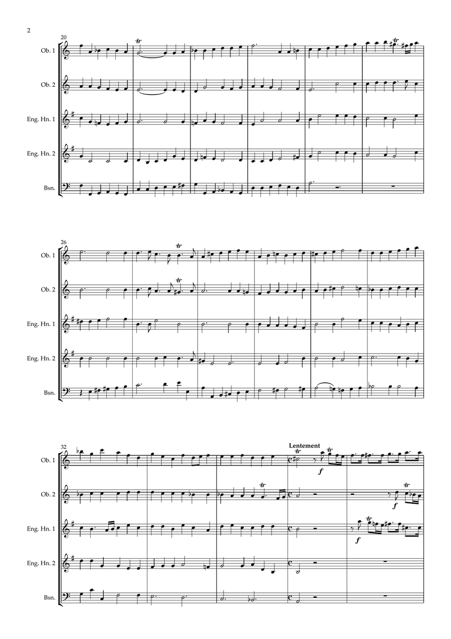 proserpine Suite arranged for Double Reed Quintet Woodwind Quintet scores gallery preview page 4
