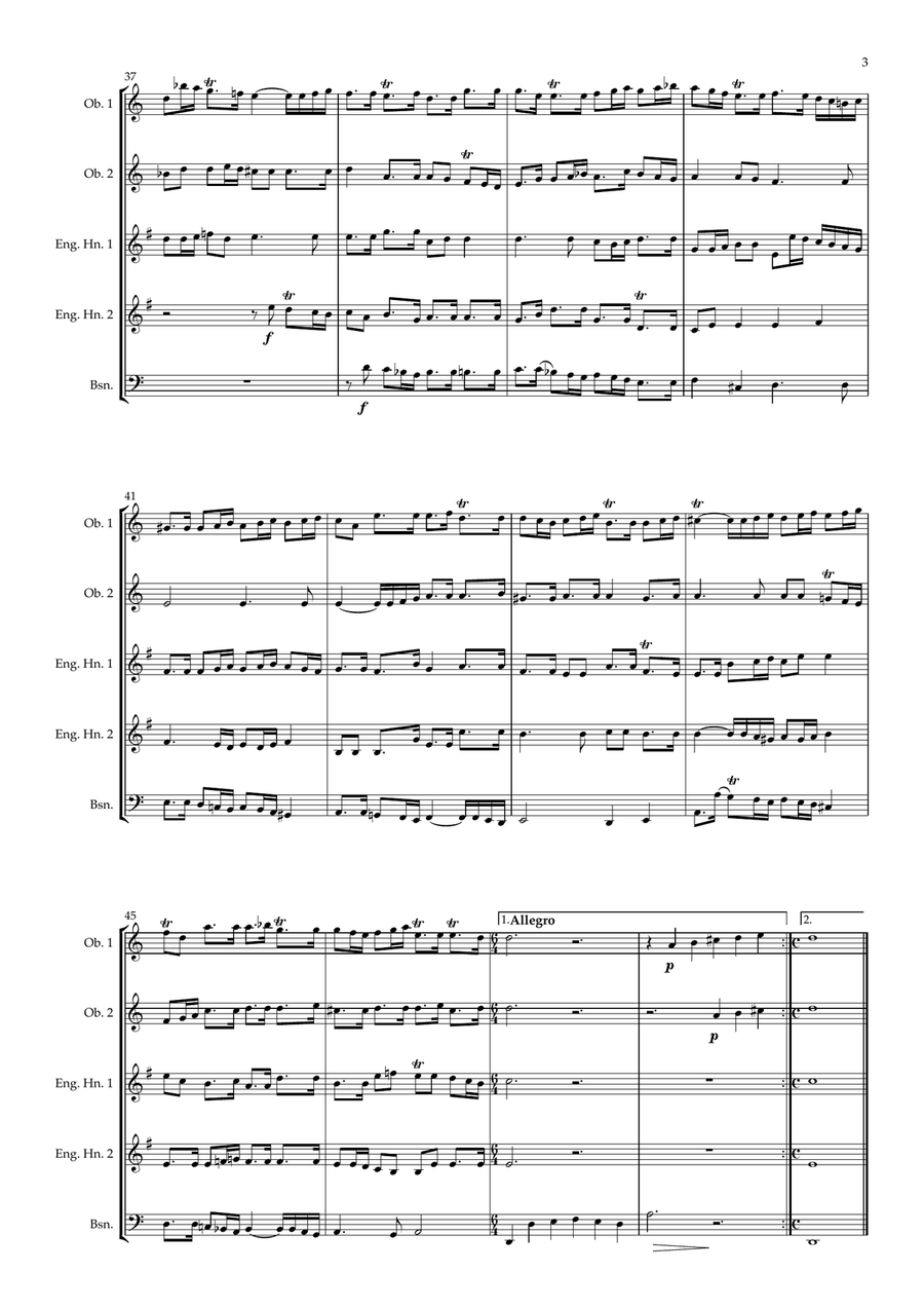 proserpine Suite arranged for Double Reed Quintet Woodwind Quintet scores gallery preview page 5