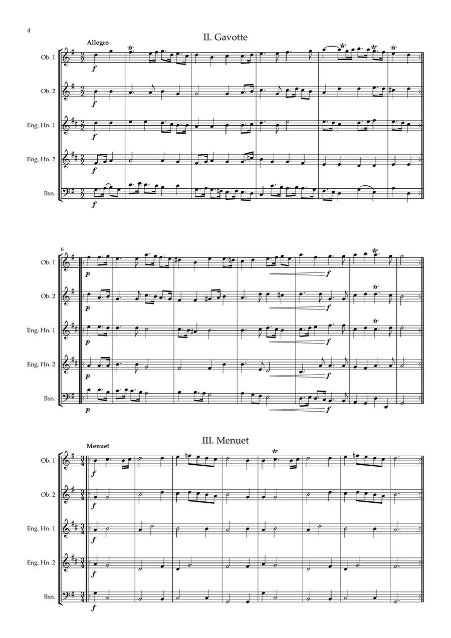 proserpine Suite arranged for Double Reed Quintet Woodwind Quintet scores gallery preview page 6