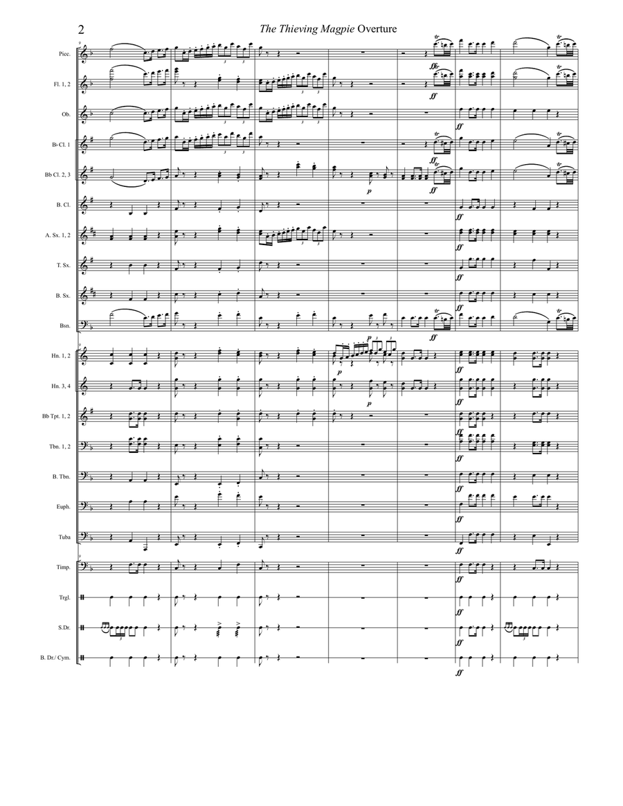 The Thieving Magpie Overture Concert Band scores gallery preview page 2