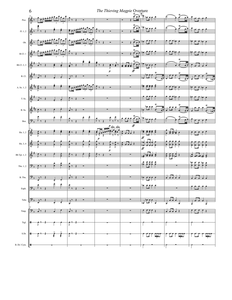 The Thieving Magpie Overture Concert Band scores gallery preview page 6