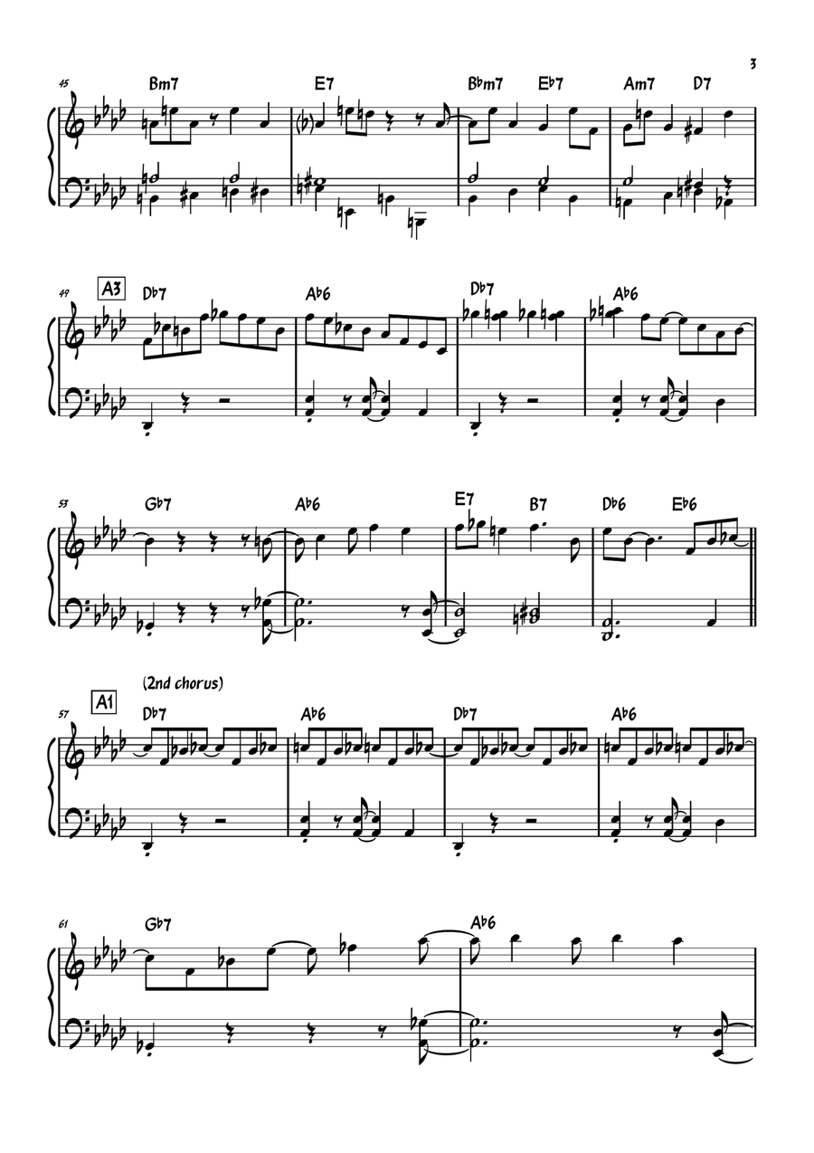 Bye-Ya Piano Solo scores gallery preview page 3