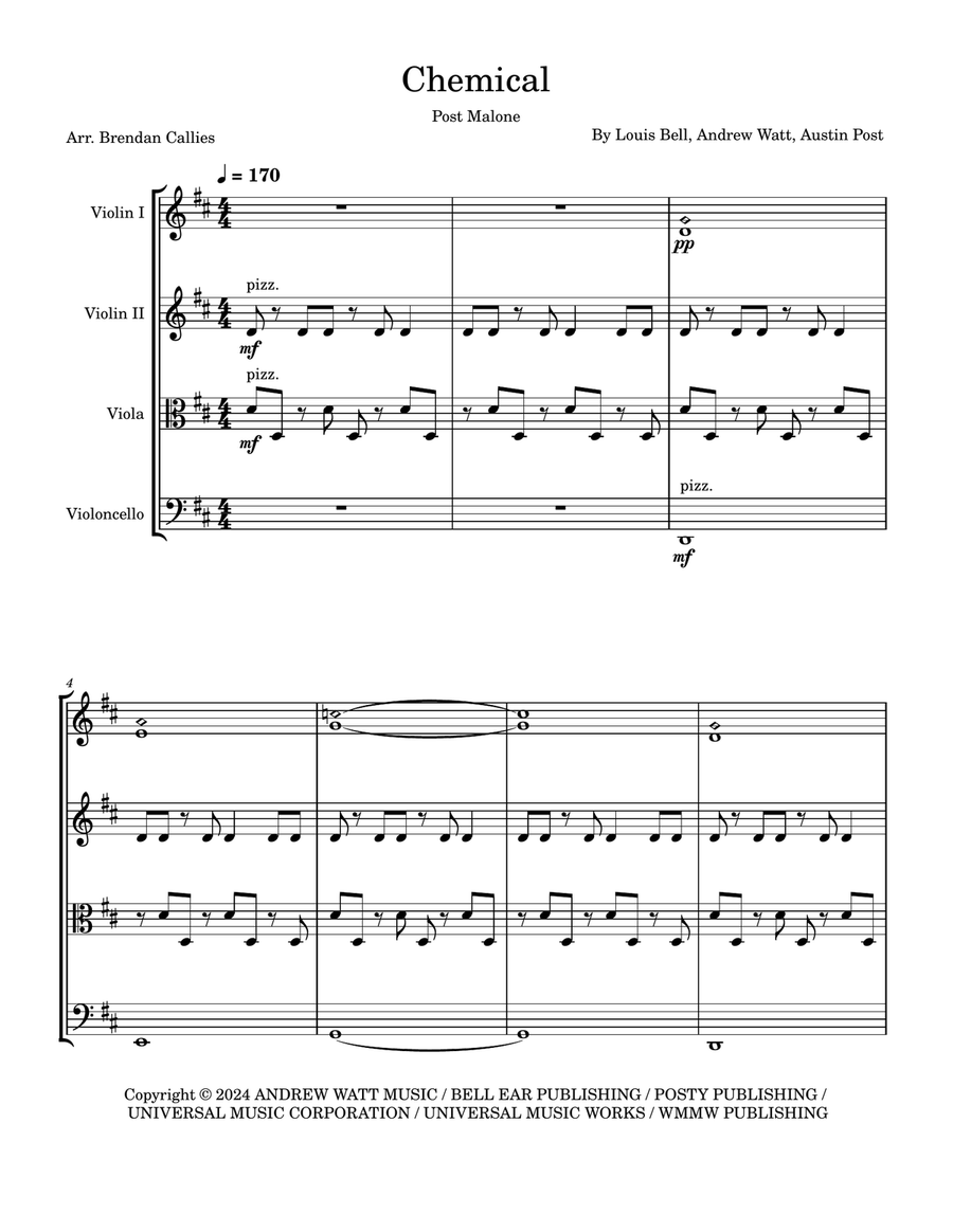 Chemical String Quartet scores gallery preview page 1