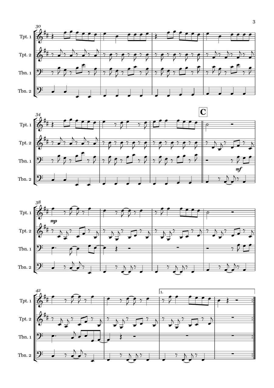 Bad Habits Bad Habits Brass Quartet scores gallery preview page 3