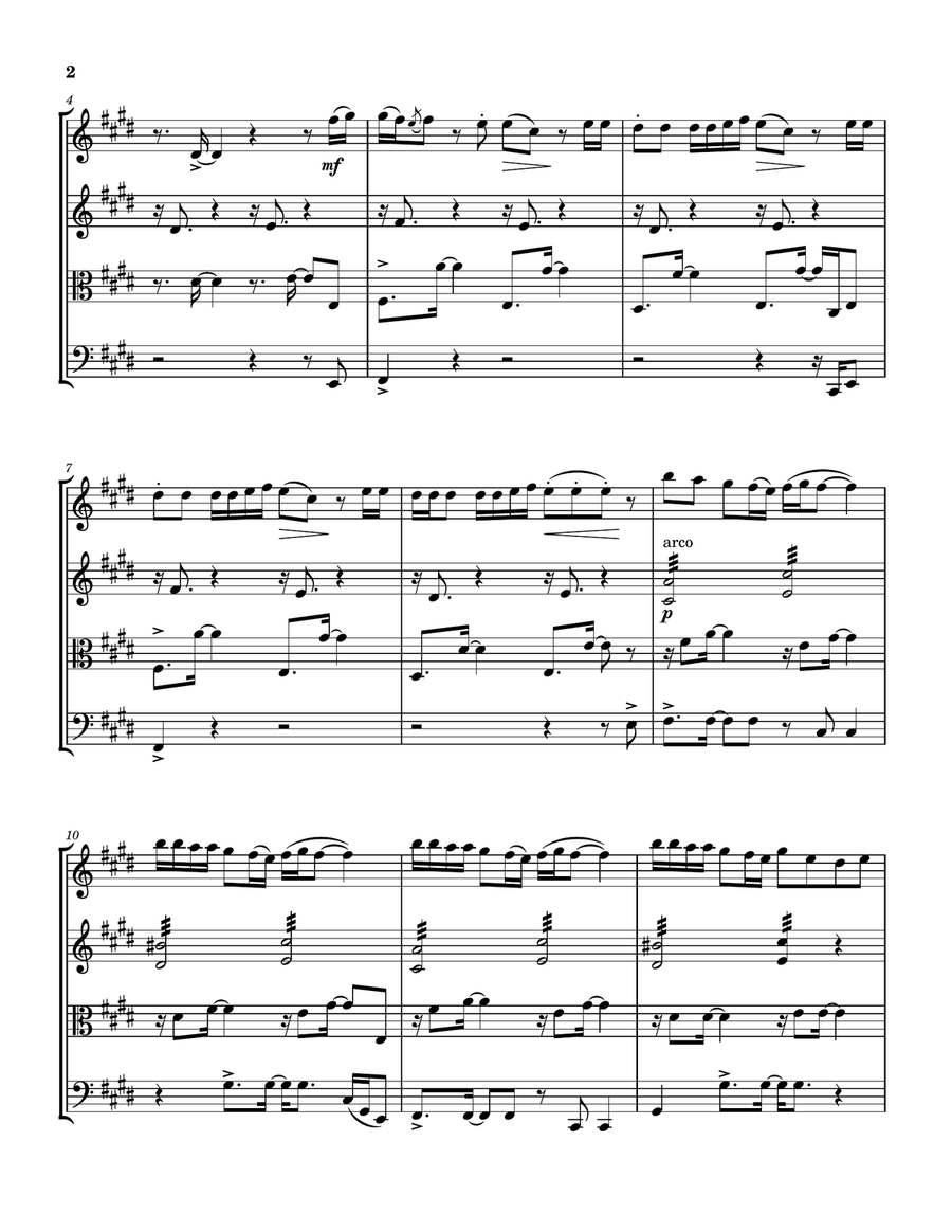 What It Is (Solo Version) String Quartet scores gallery preview page 2