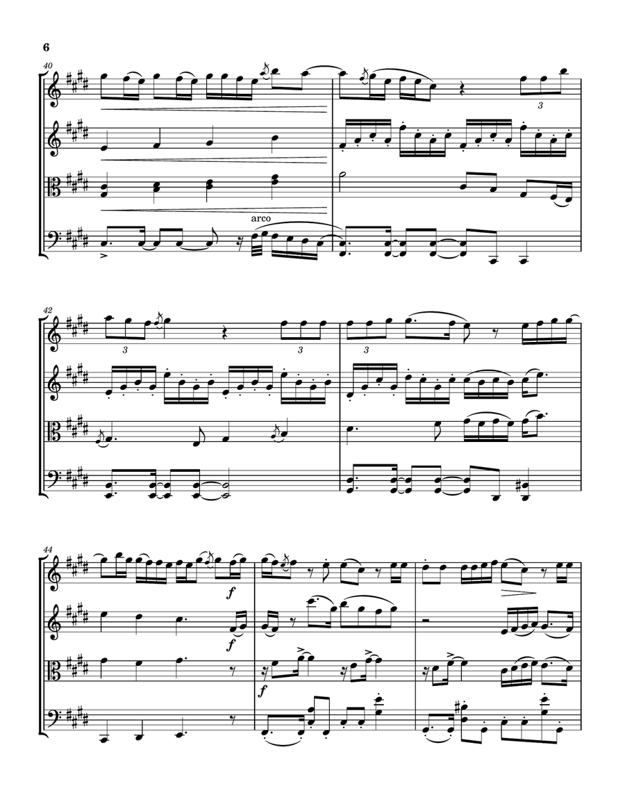What It Is (Solo Version) String Quartet scores gallery preview page 6