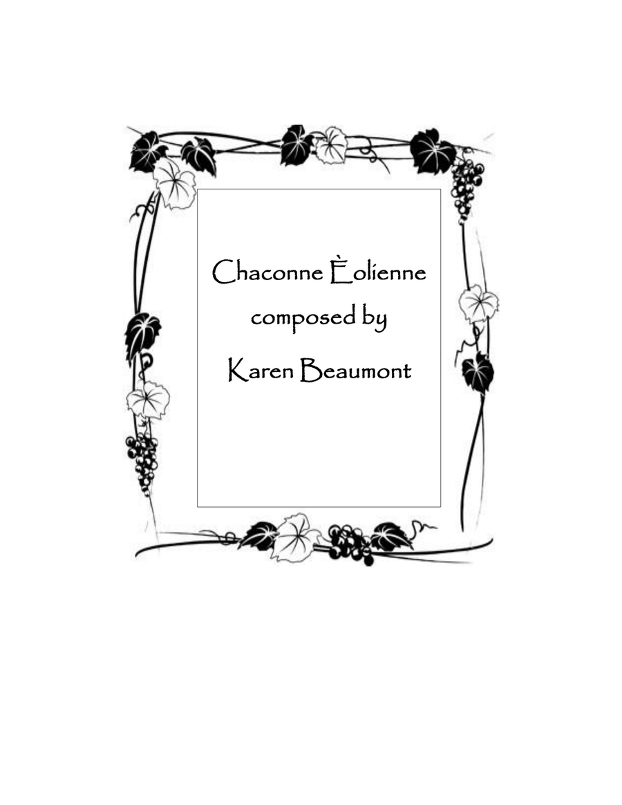 Chaconne Èolienne (manuals only) Organ Solo scores gallery preview page 1