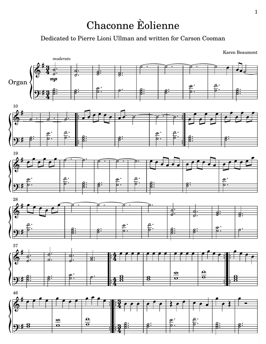 Chaconne Èolienne (manuals only) Organ Solo scores gallery preview page 2