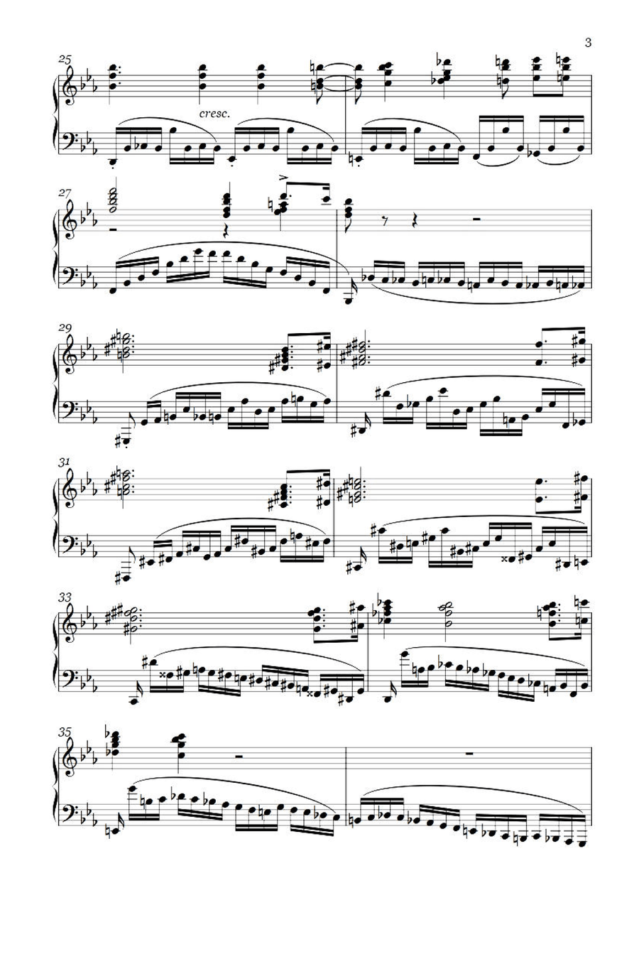 Revolutionary Op.10, No.12 - Fryderyk Fanciszek Chopin Piano Solo scores gallery preview page 3