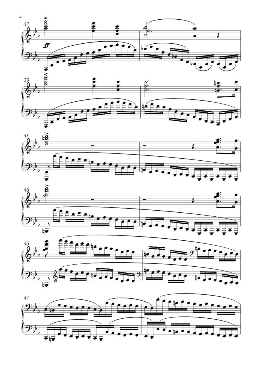 Revolutionary Op.10, No.12 - Fryderyk Fanciszek Chopin Piano Solo scores gallery preview page 4