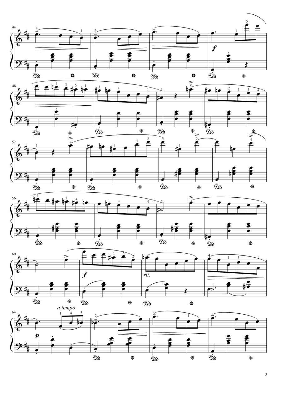 Waltz Op.69 No. 2 in B Minor - Fryderyk Fanciszek Chopin Piano Solo scores gallery preview page 3