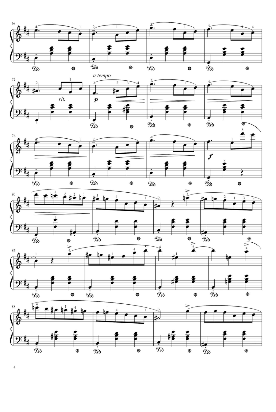 Waltz Op.69 No. 2 in B Minor - Fryderyk Fanciszek Chopin Piano Solo scores gallery preview page 4