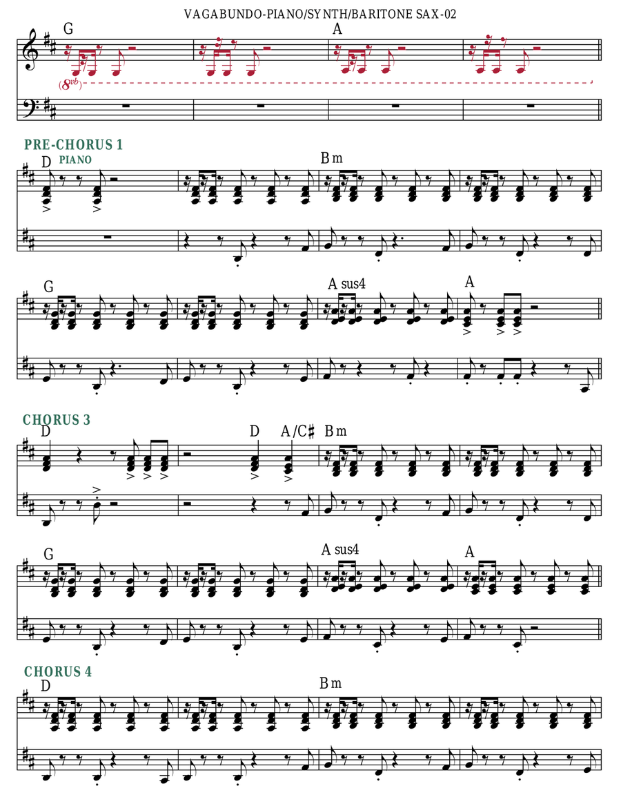 Vagabundo Small Ensemble scores gallery preview page 2