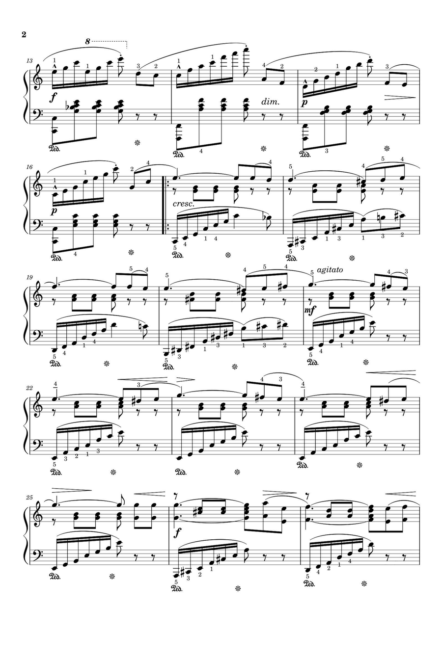 Étude Op. 105 No. 1 Chant du Printemps - Fryderyk Fanciszek Chopin Piano Solo scores gallery preview page 2