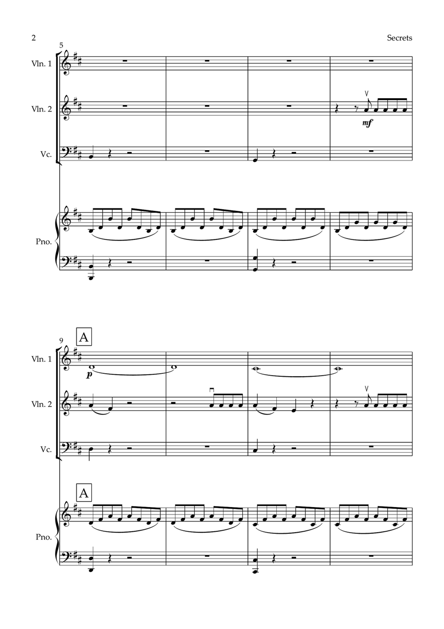 Secrets Piano Quartet scores gallery preview page 2
