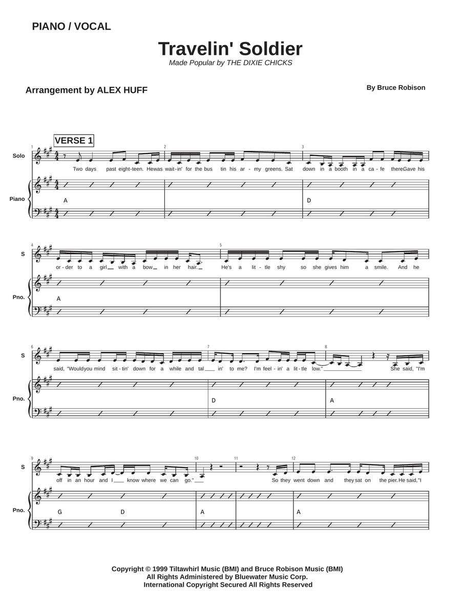 Travelin' Soldier Travelin' Soldier Divisi scores gallery preview page 1
