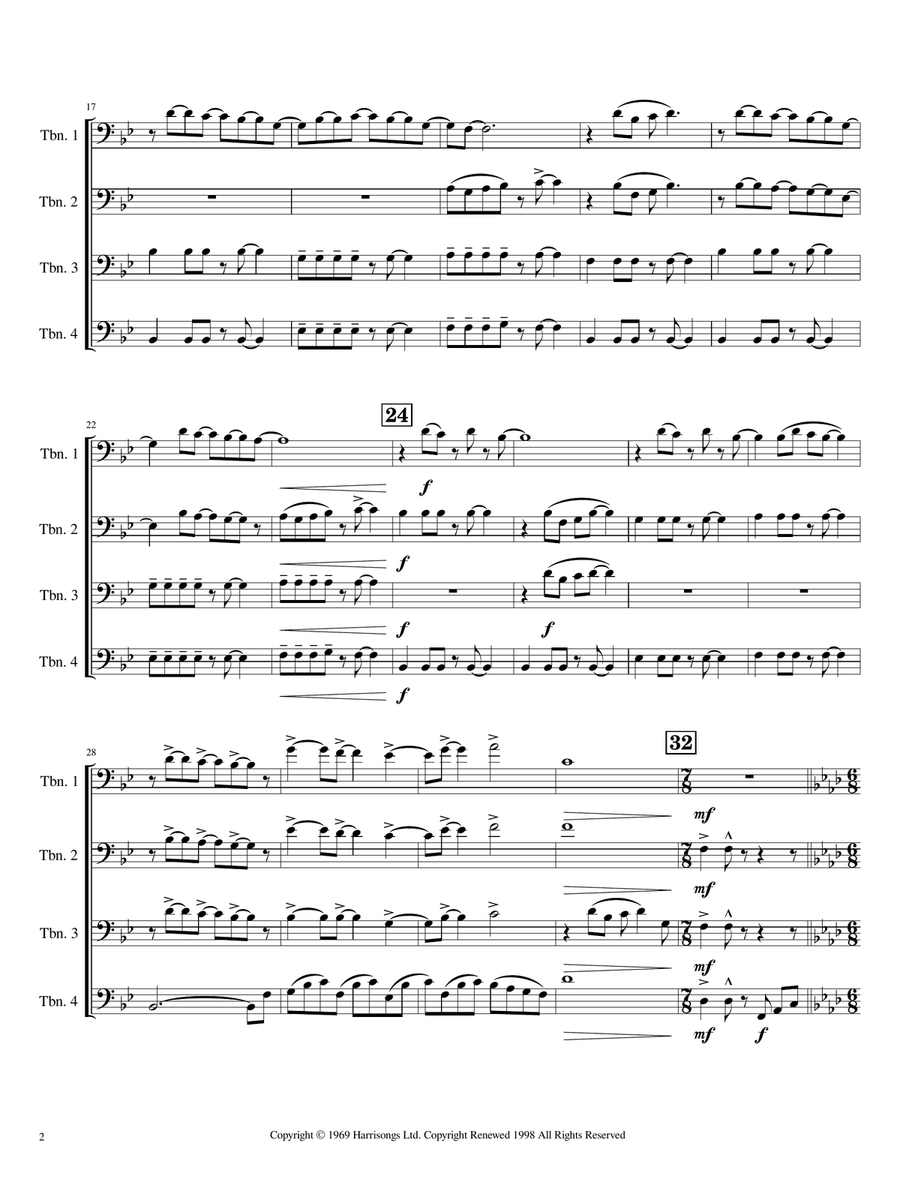 Here Comes The Sun Here Comes The Sun Brass Quartet scores gallery preview page 2