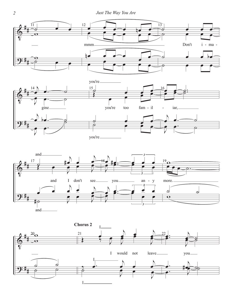 Just The Way You Are Just The Way You Are TTBB scores gallery preview page 2