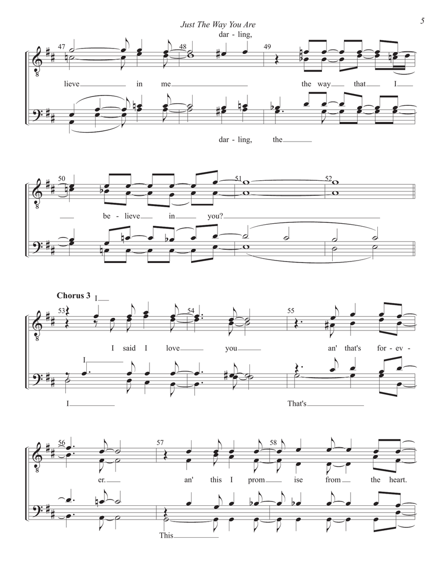 Just The Way You Are Just The Way You Are TTBB scores gallery preview page 5