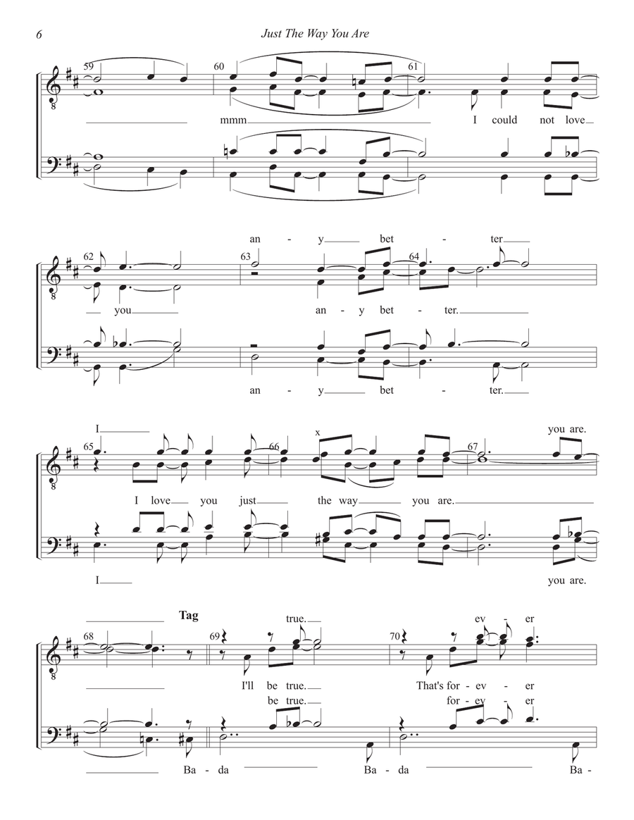 Just The Way You Are Just The Way You Are TTBB scores gallery preview page 6