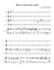 Thou visitest the earth (harvest anthem) arranged for wind quartet and organ (or keyboard)